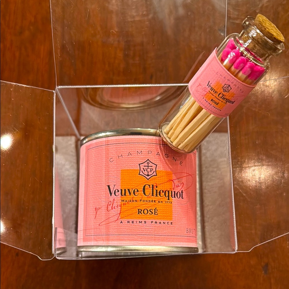 Veuve Clicquot Rosé Candle and Matches Set